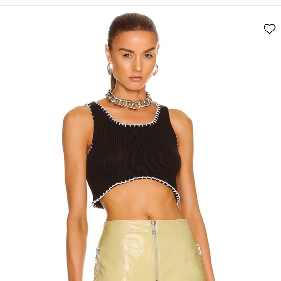 Aisling Camps Tops - AISLING CAMPS Blanket Stitch Crop Top